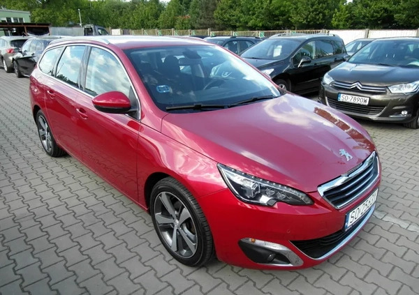 Peugeot 308 cena 34900 przebieg: 153000, rok produkcji 2015 z Sosnowiec małe 631